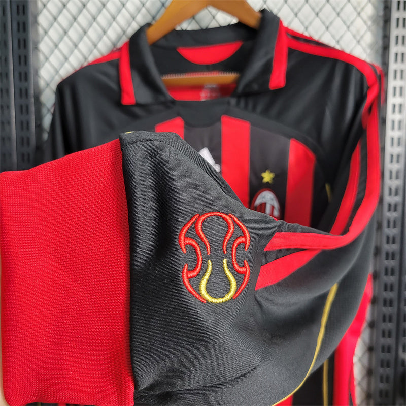 Ac Milan 06/07 Jersey | Long Sleeve Jersey Home Retro | Malgane