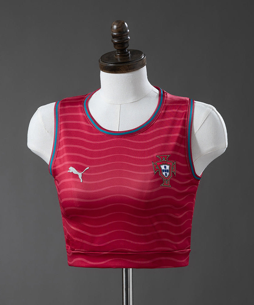 Portugal WC 26 Away Women's Crop Sleeveless Jersey