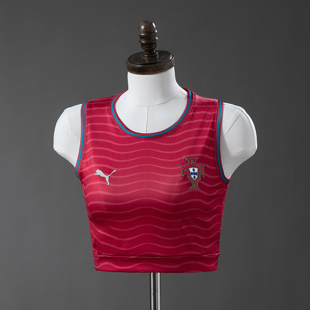 Portugal WC 26 Away Women's Crop Sleeveless Jersey