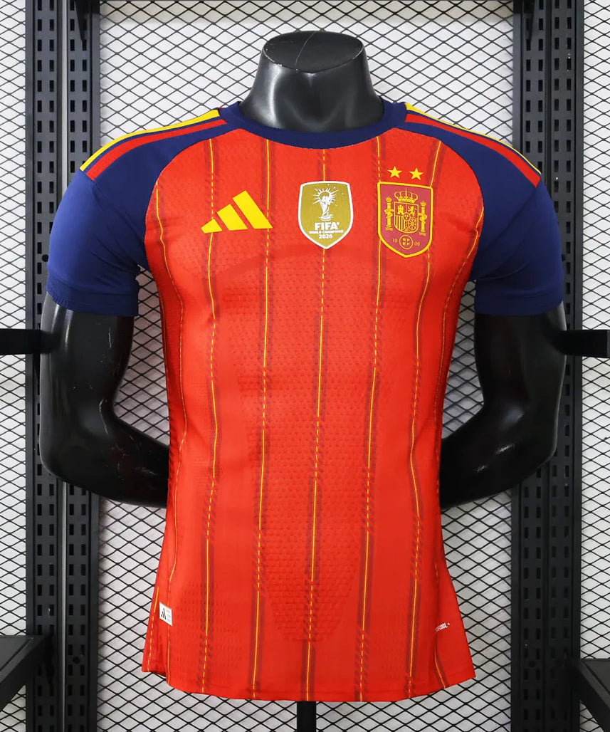 2026 Player Version 2 Stars Spain National Team Home Football Shirt 1:1 Thai Quality