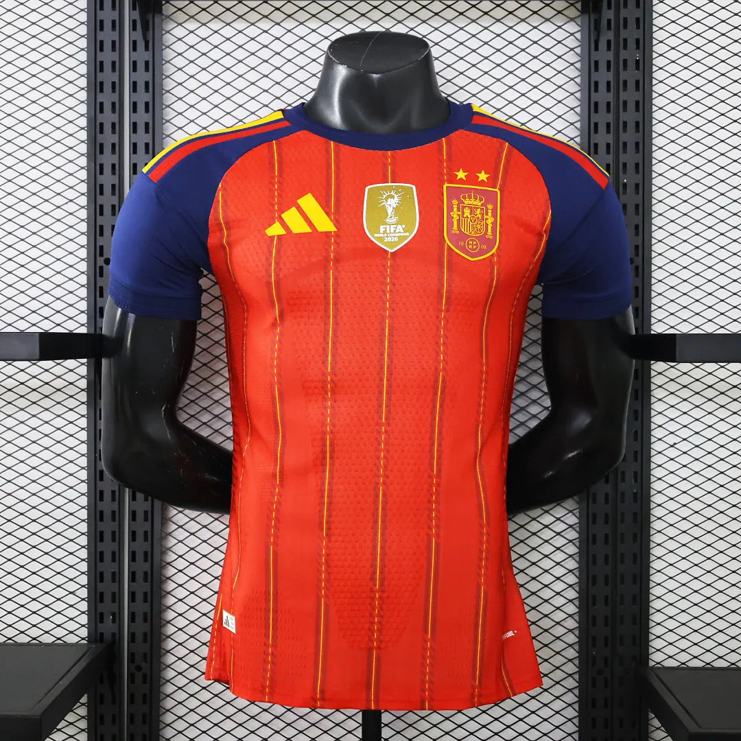 2026 Player Version 2 Stars Spain National Team Home Football Shirt 1:1 Thai Quality