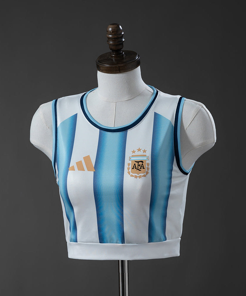 Argentina WC 26 Home Women's Sleeveless Crop Jersey
