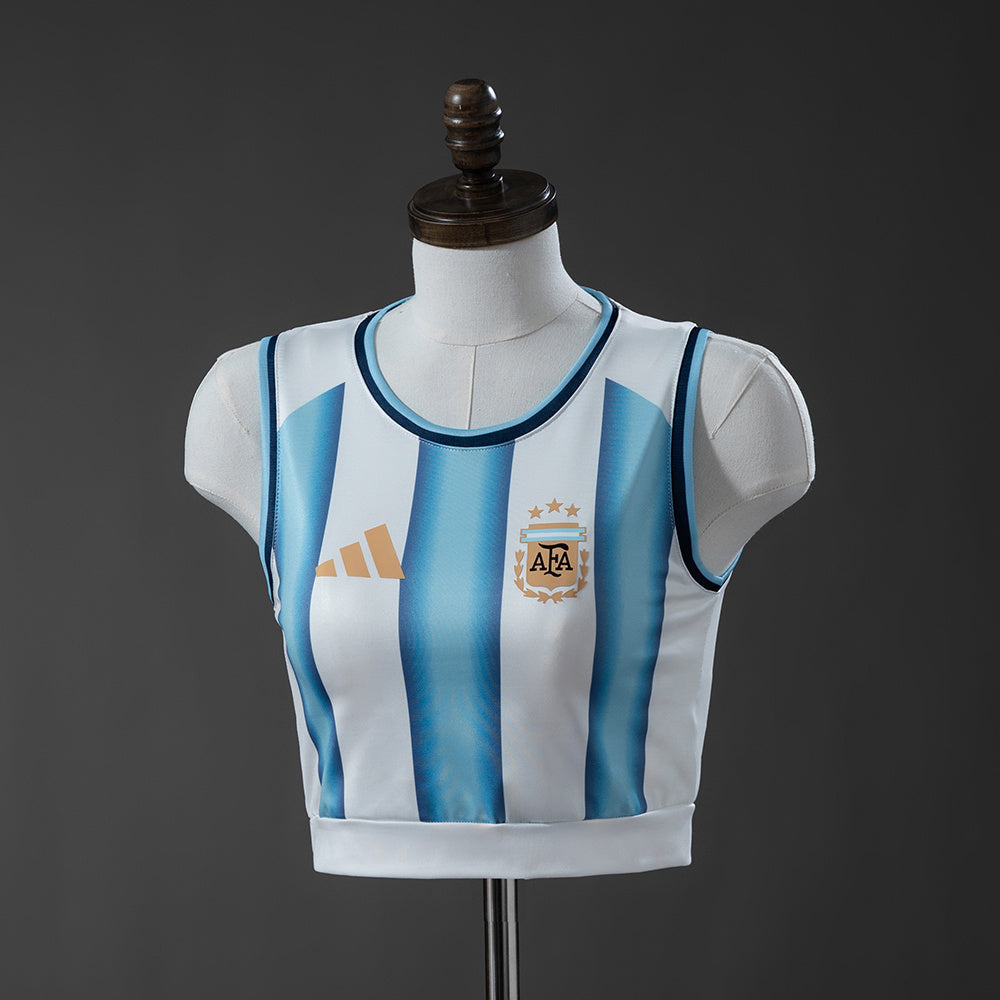 Argentina WC 26 Home Women's Sleeveless Crop Jersey
