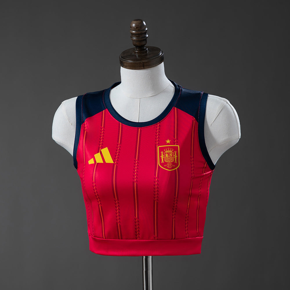 Spain WC 26 Home Women Crop Jersey