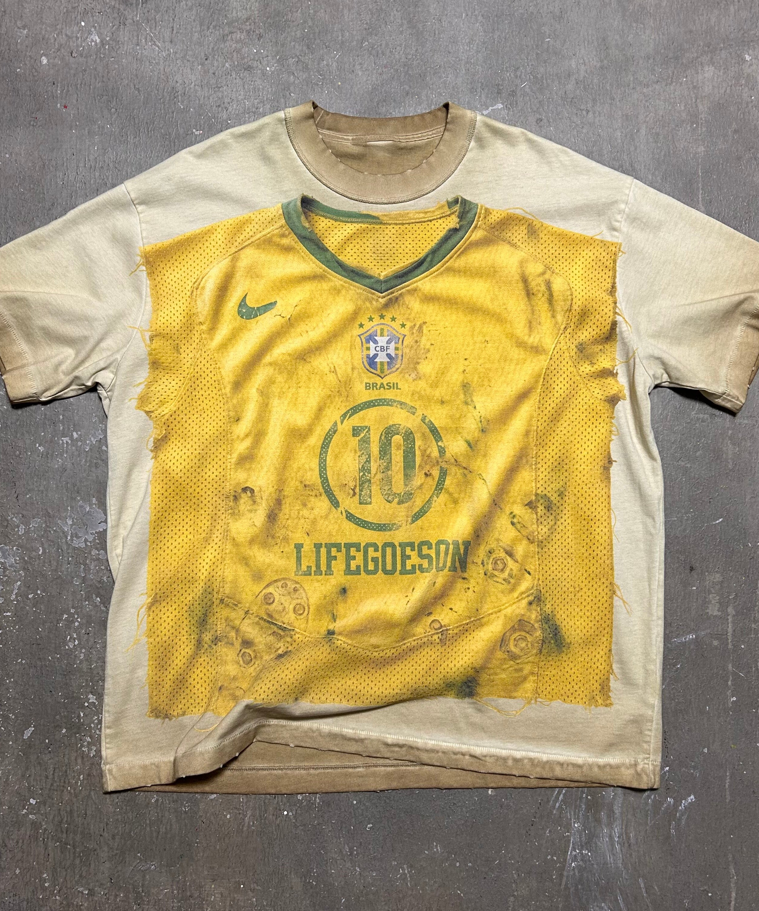 Brazil X Remade FC Distressed Jersey Tee