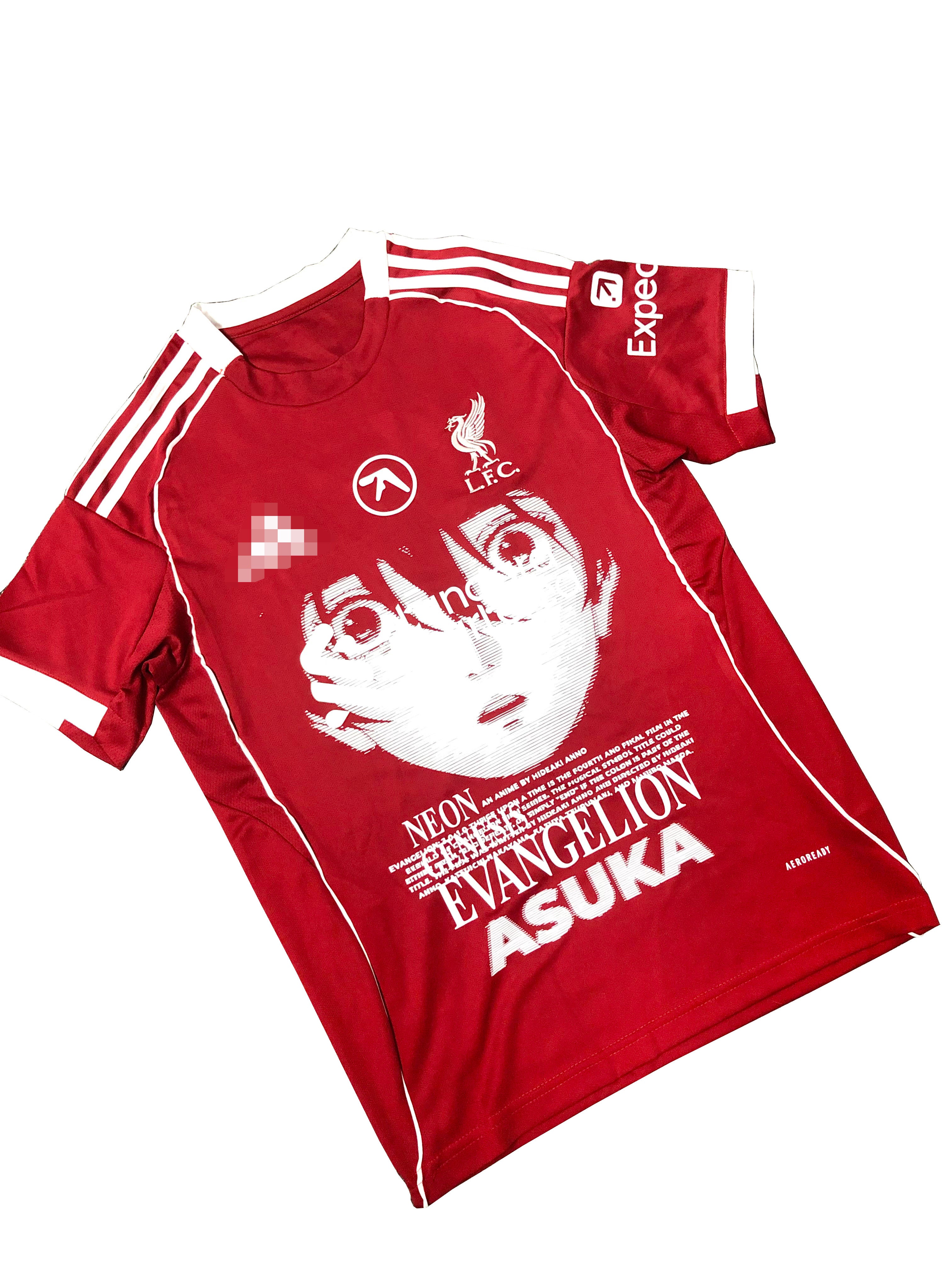 Liverpool 24/25 Home Jersey X Evangelion Asuka Remake (Short Sleeve)
