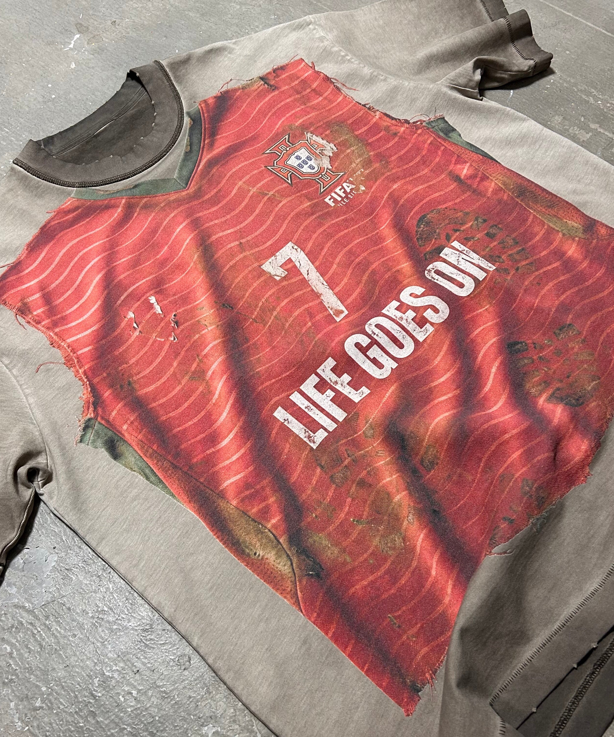 Portugal X Remade FC Distressed Jersey Tee