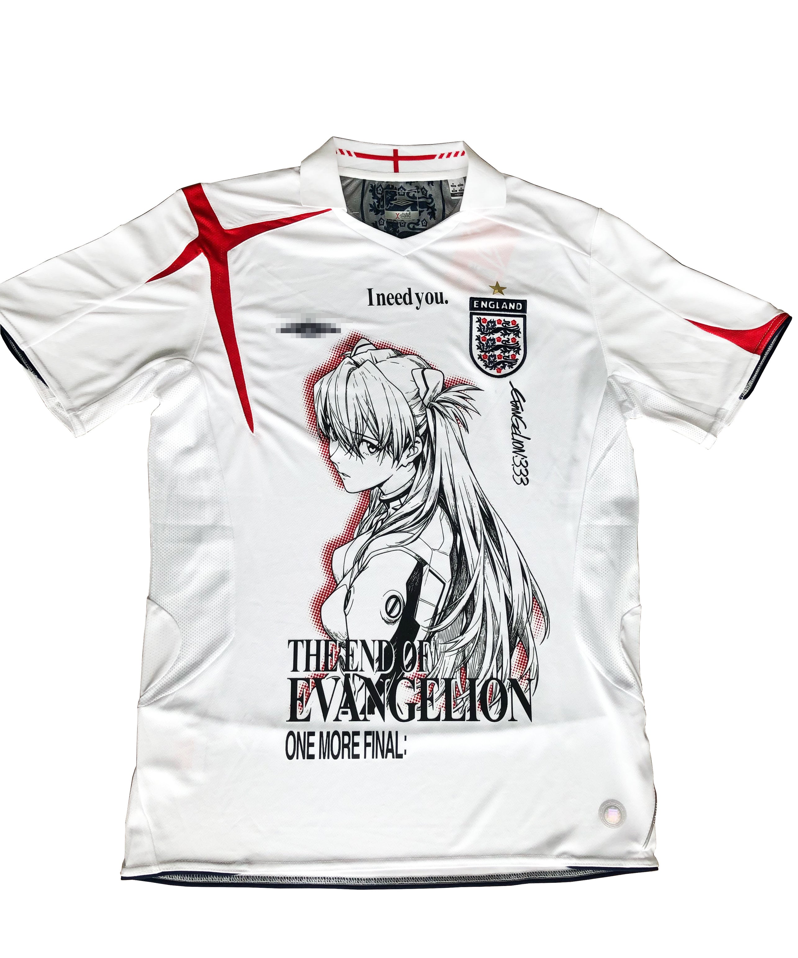 England 06 Home Vintage Jersey X Evangelion Asuka Remake (Short Sleeve)