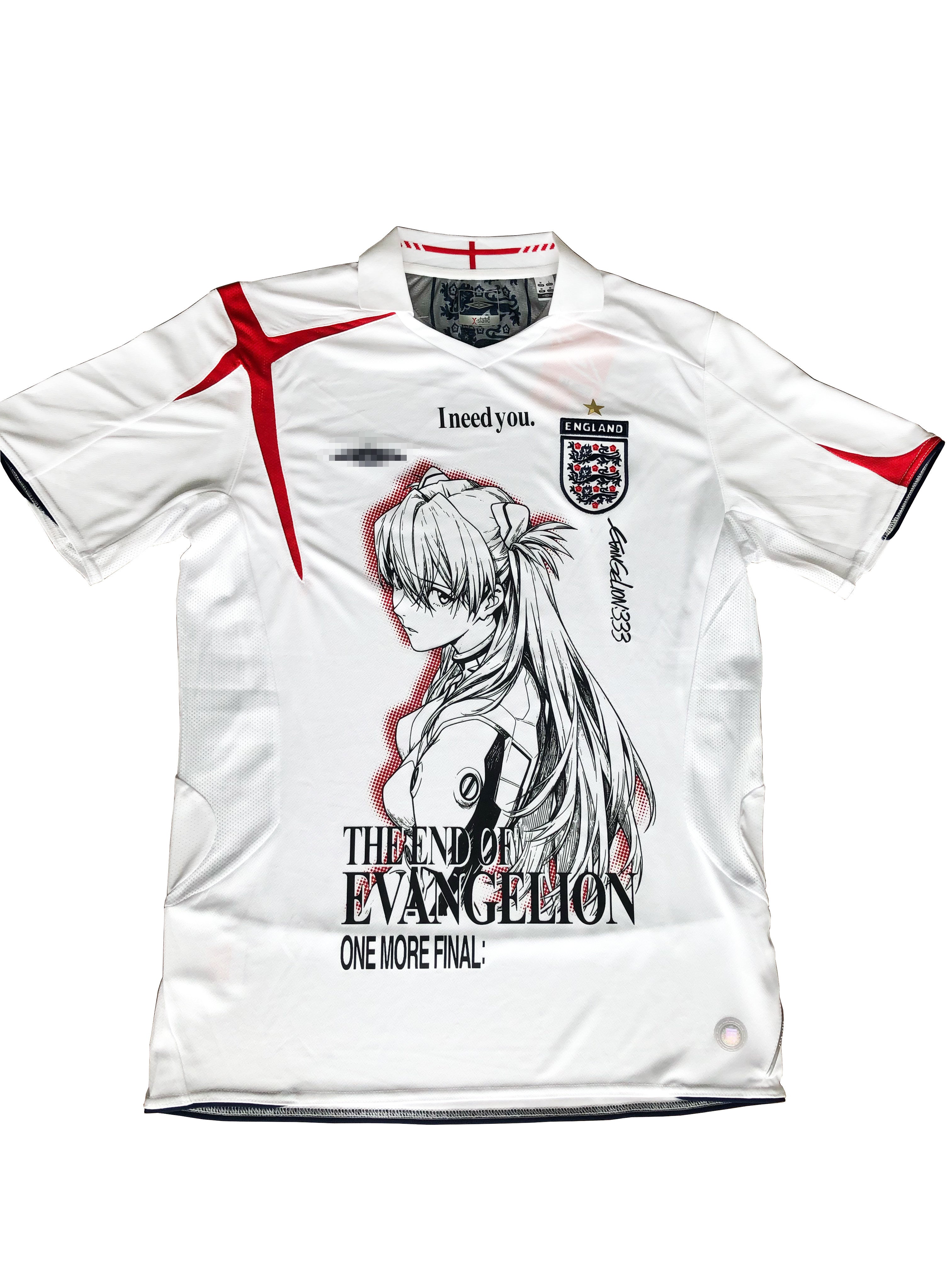 England 06 Home Vintage Jersey X Evangelion Asuka Remake (Short Sleeve)