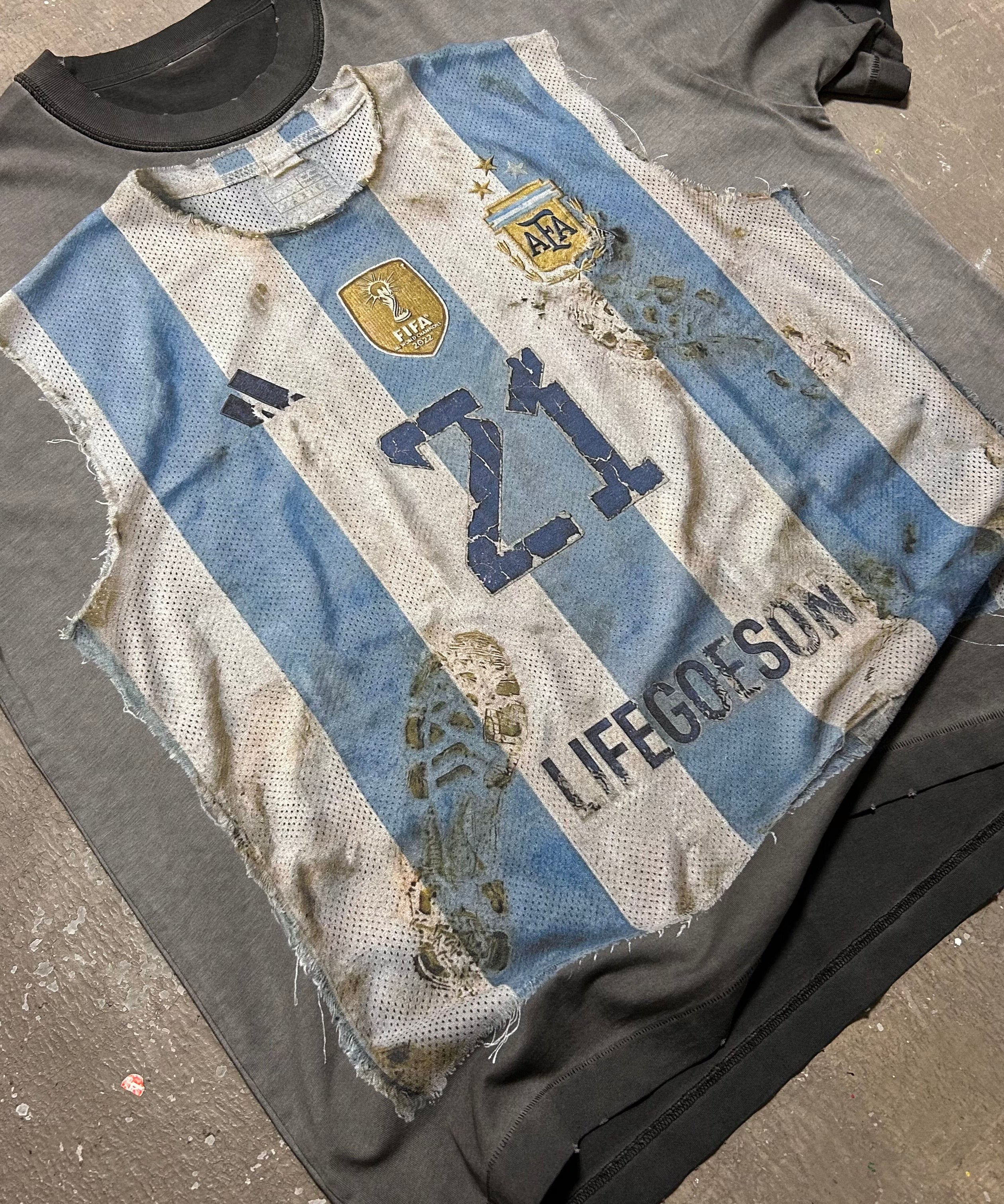 Argentina X Remade FC Distressed Jersey Tee