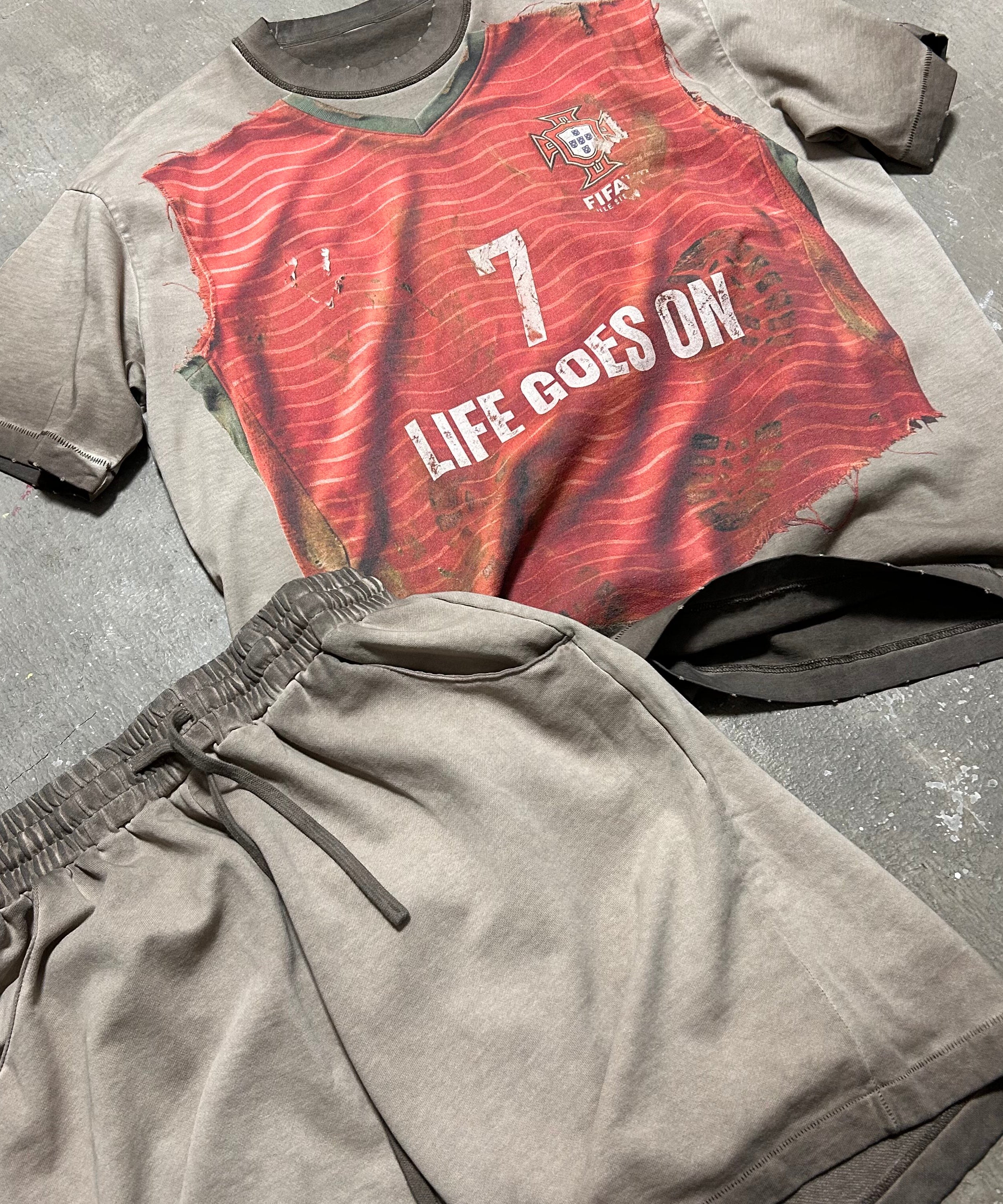 Portugal X Remade FC Distressed Jersey Tee