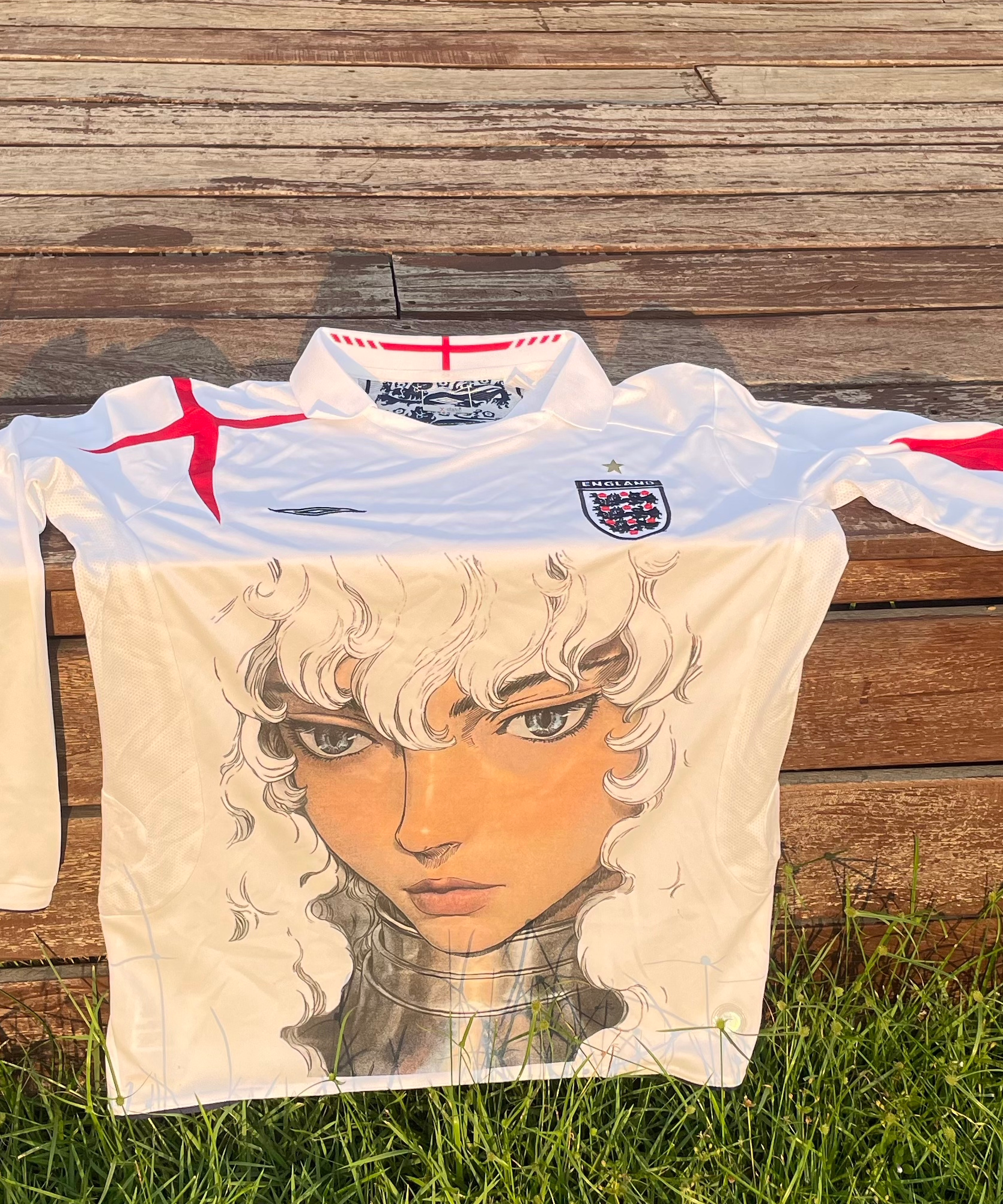 England 06 Home Retro Jersey X Griffith Sword Wind Legend