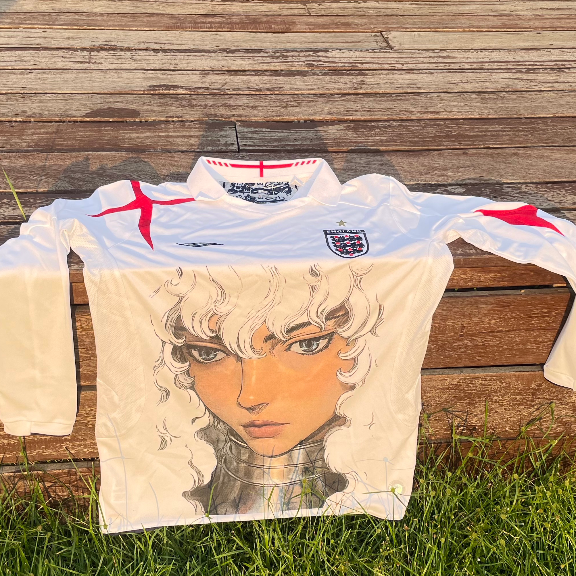 England 06 Home Retro Jersey X Griffith Sword Wind Legend