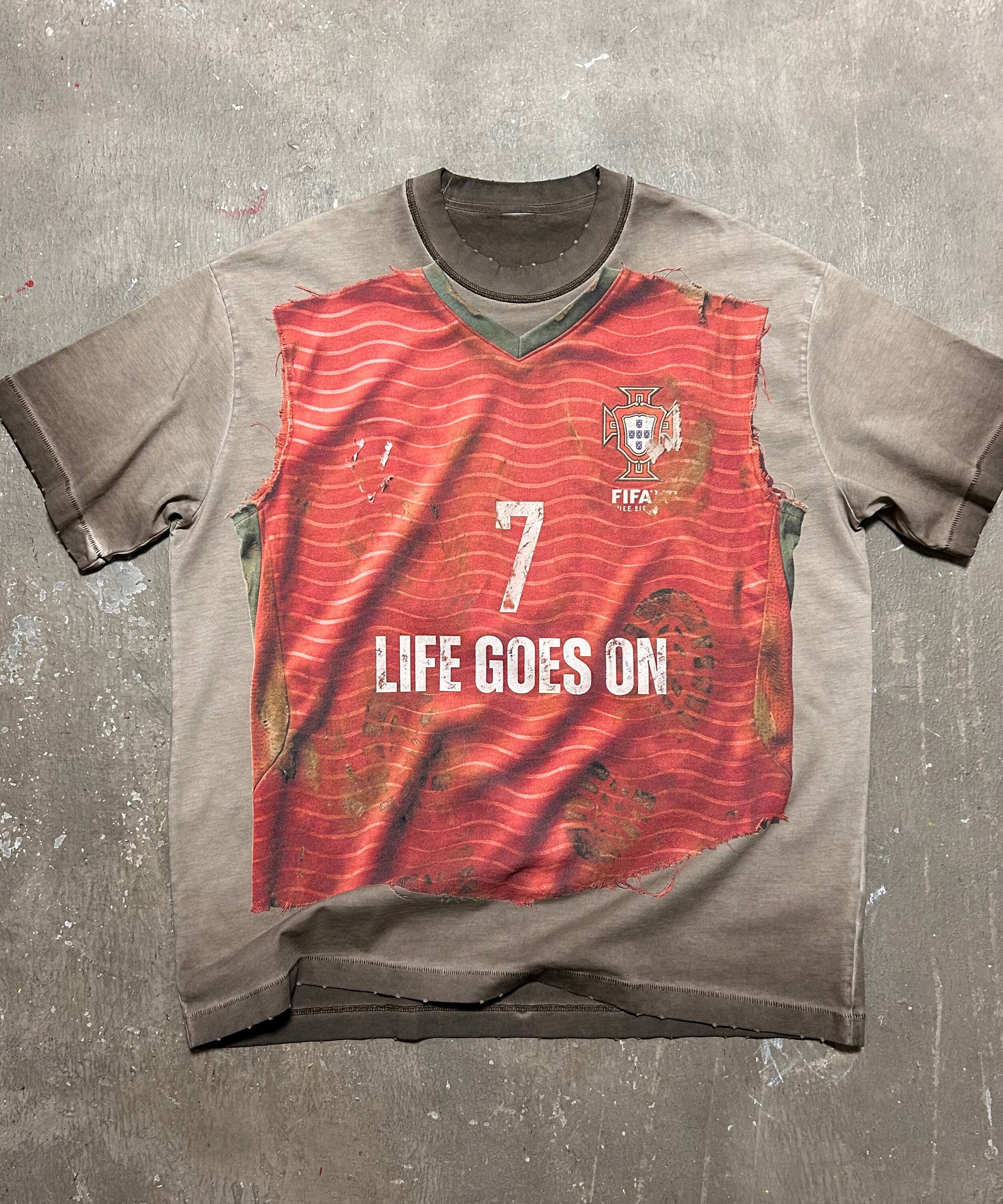 Portugal X Remade FC Distressed Jersey Tee