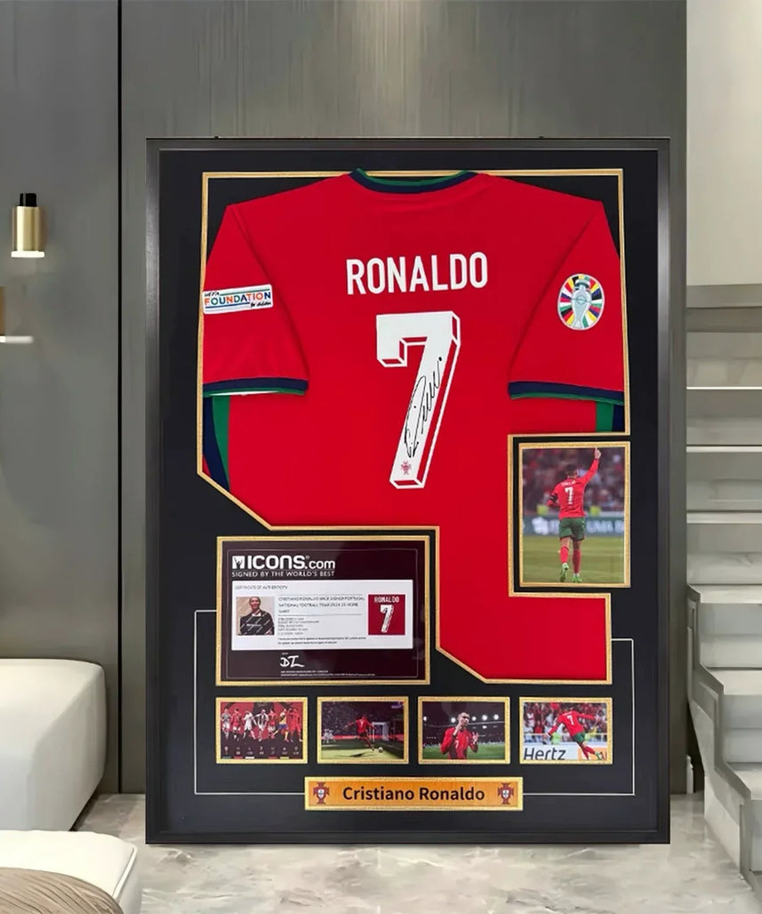 Cristiano Ronaldo Portugal Signed Framed Jersey