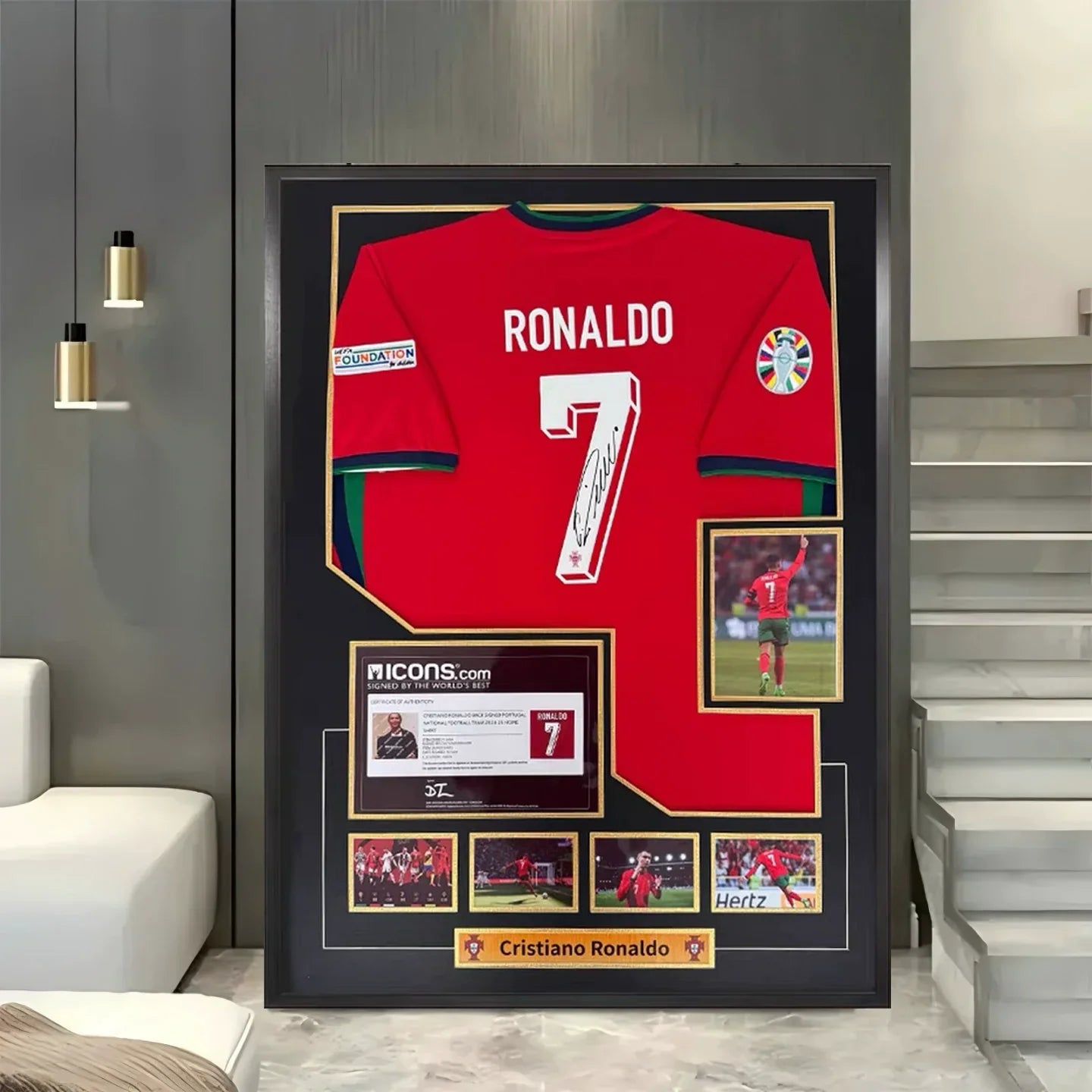 Cristiano Ronaldo Portugal Signed Framed Jersey