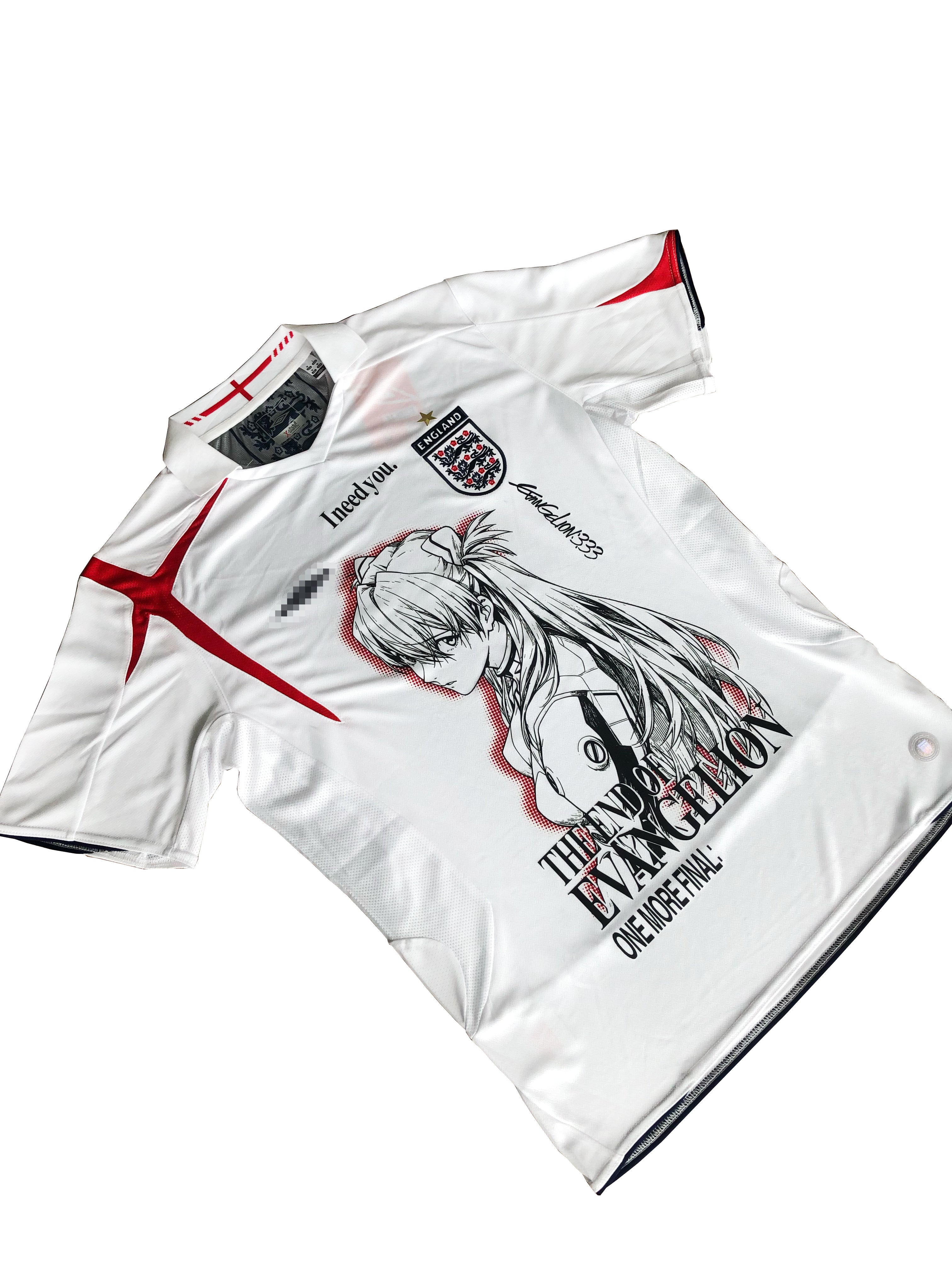 England 06 Home Vintage Jersey X Evangelion Asuka Remake (Short Sleeve)