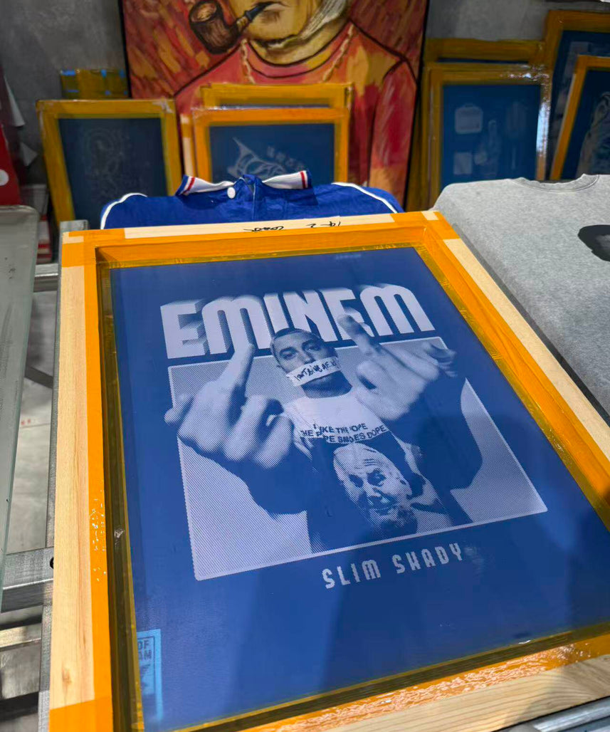 Eminem Vintage Print Remake Jersey (Blue)