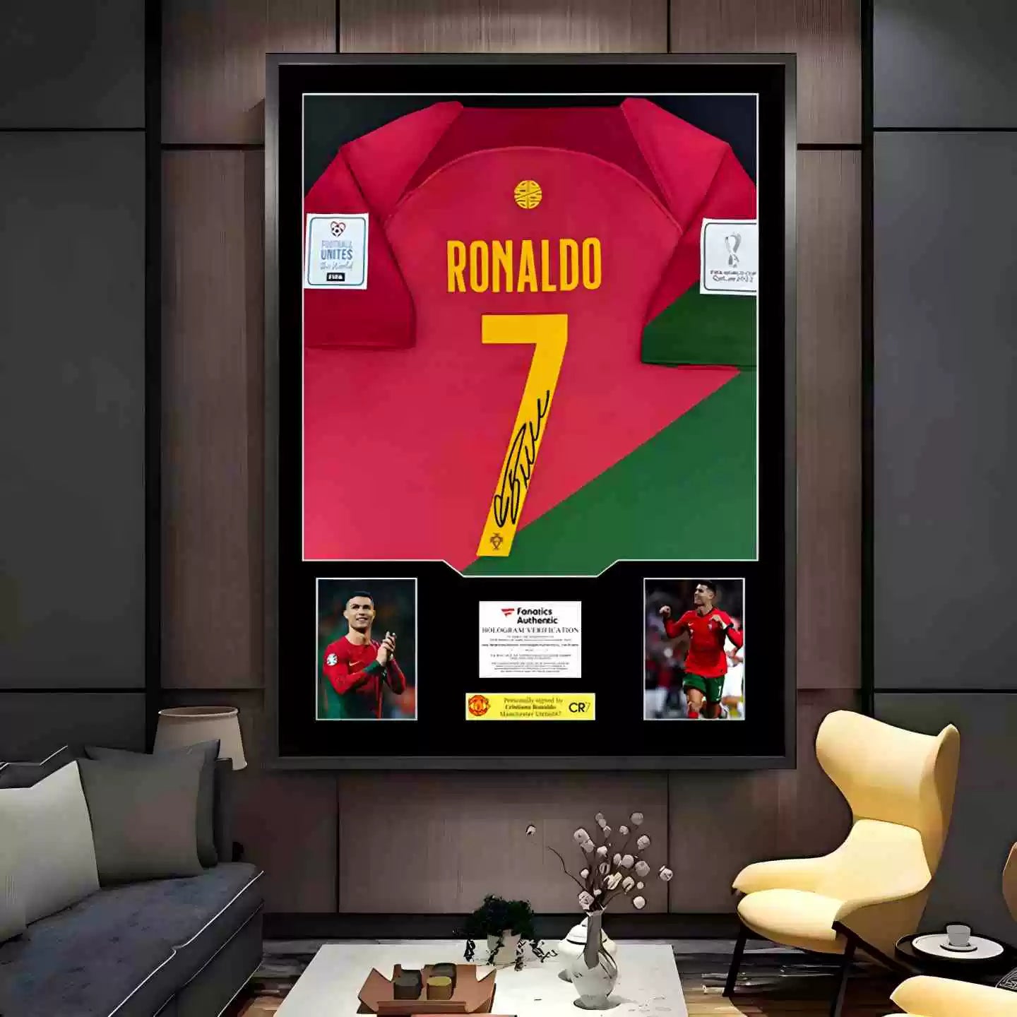 Ronaldo Portugal Gerahmtes Signiertes Trikot