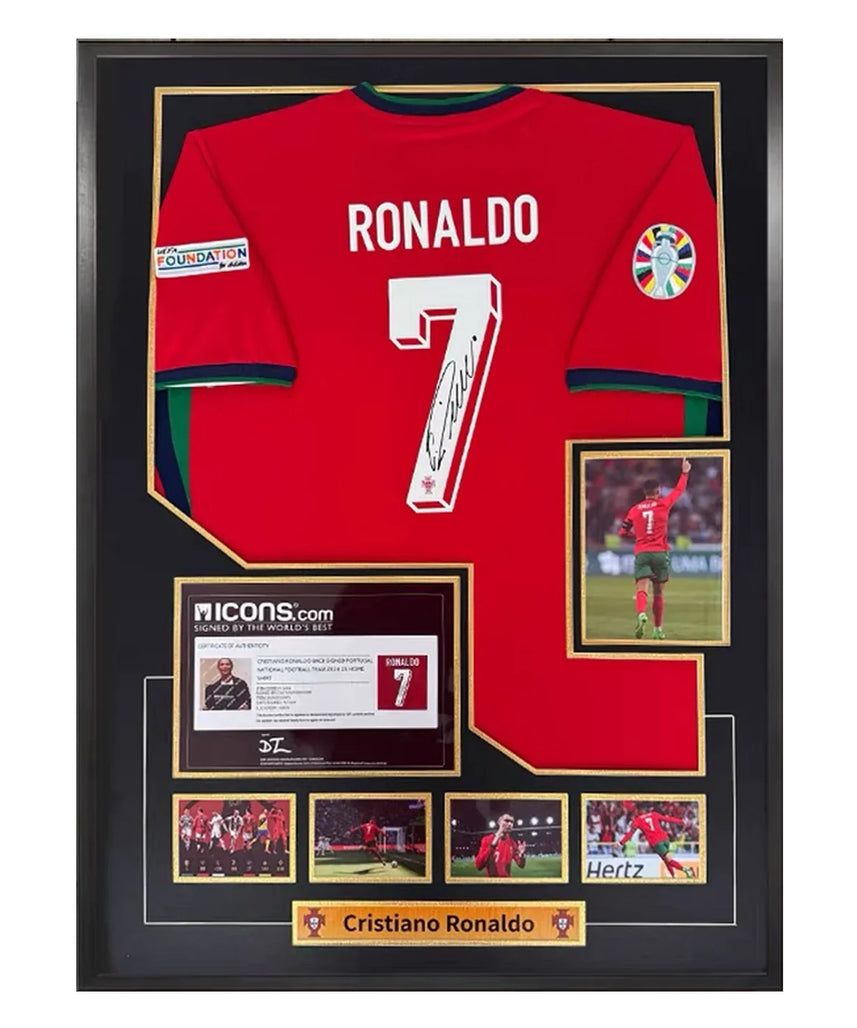 Cristiano Ronaldo Portugal Signed Framed Jersey