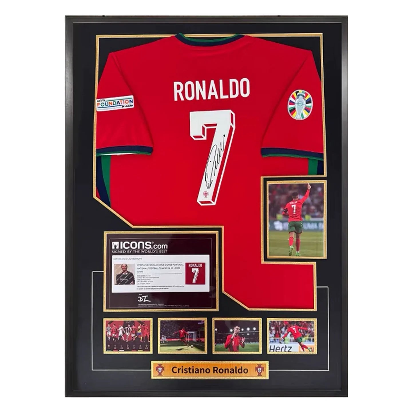 Cristiano Ronaldo Portugal Signed Framed Jersey