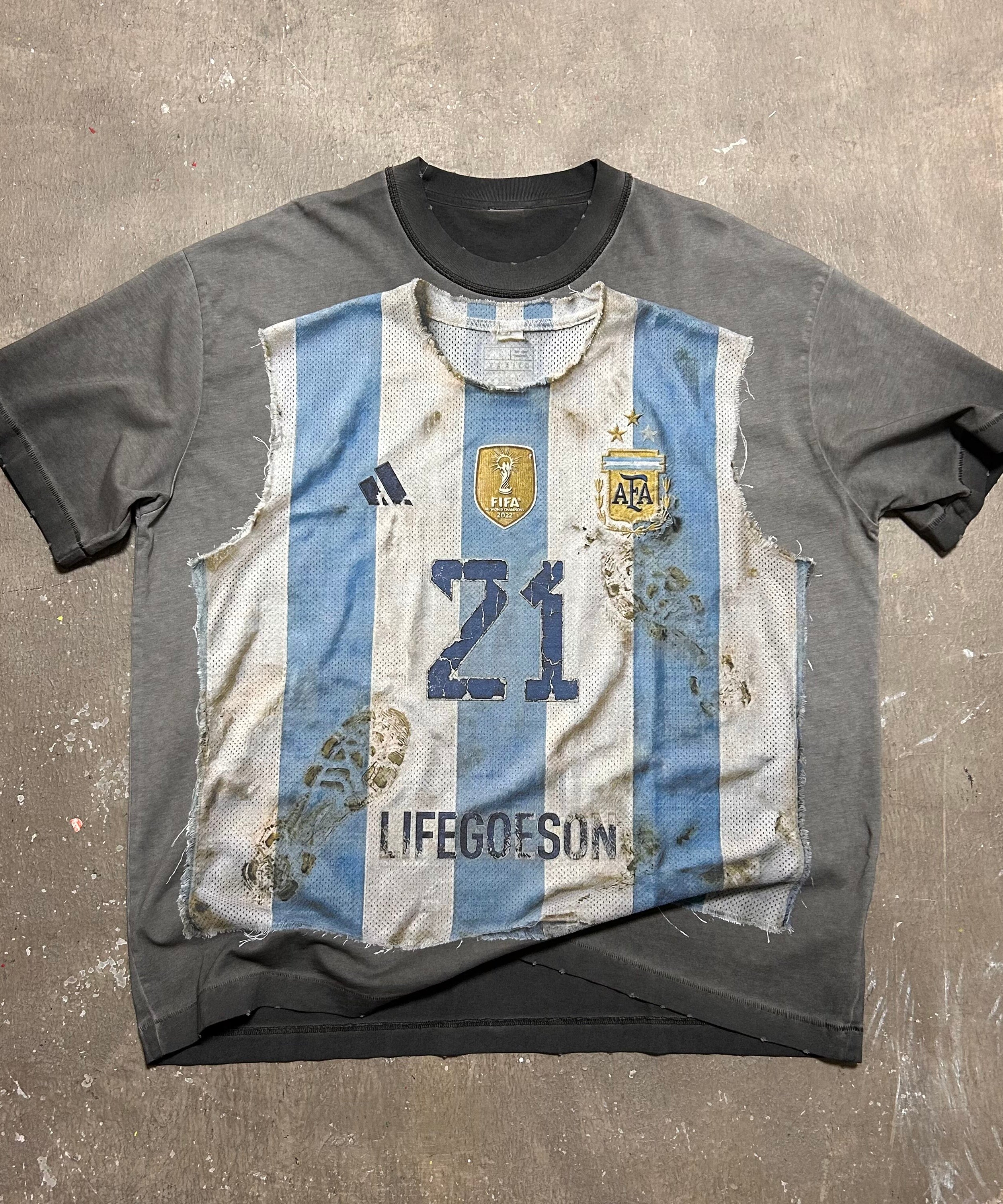 Argentina X Remade FC Distressed Jersey Tee