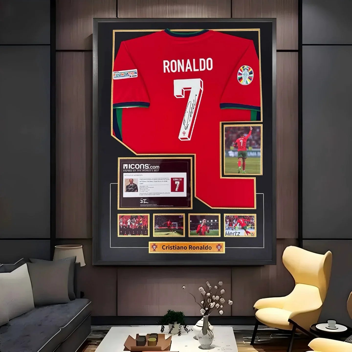Cristiano Ronaldo Portugal Signed Framed Jersey