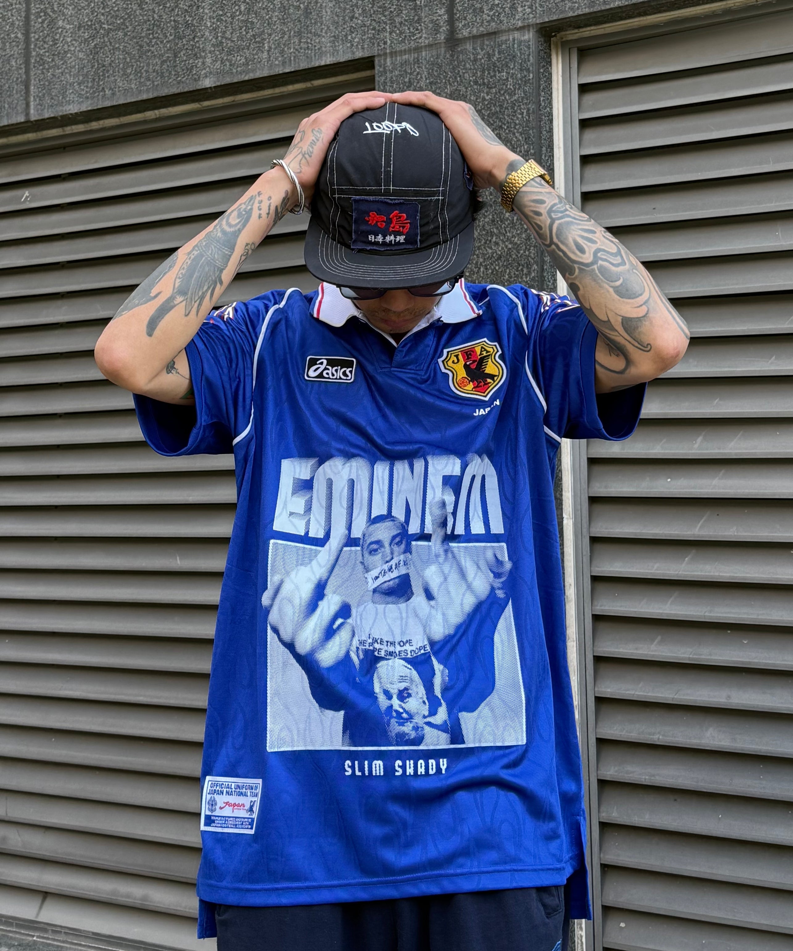 Eminem Vintage Print Remake Jersey (Blue)