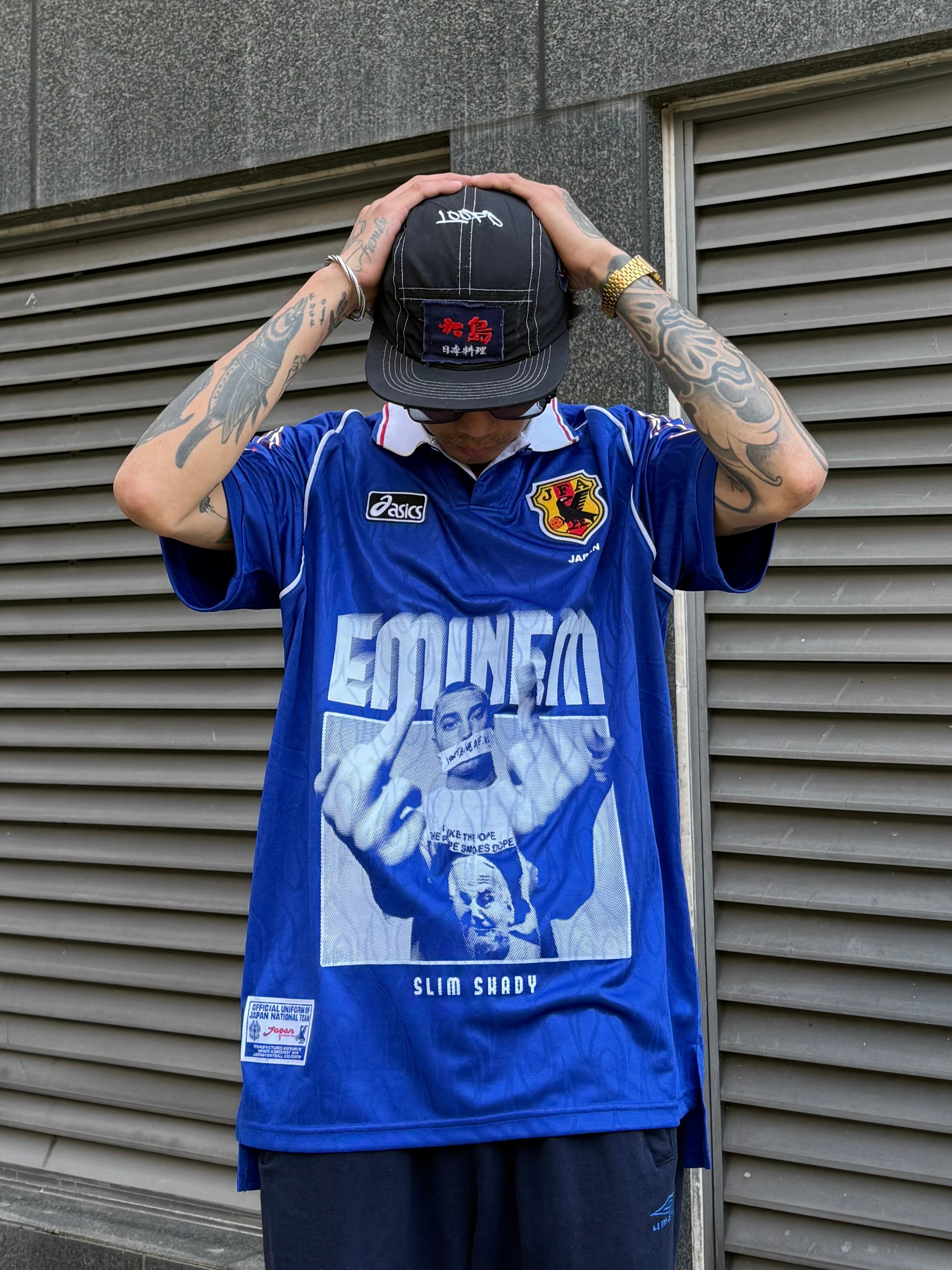 Eminem Vintage Print Remake Jersey (Blue)