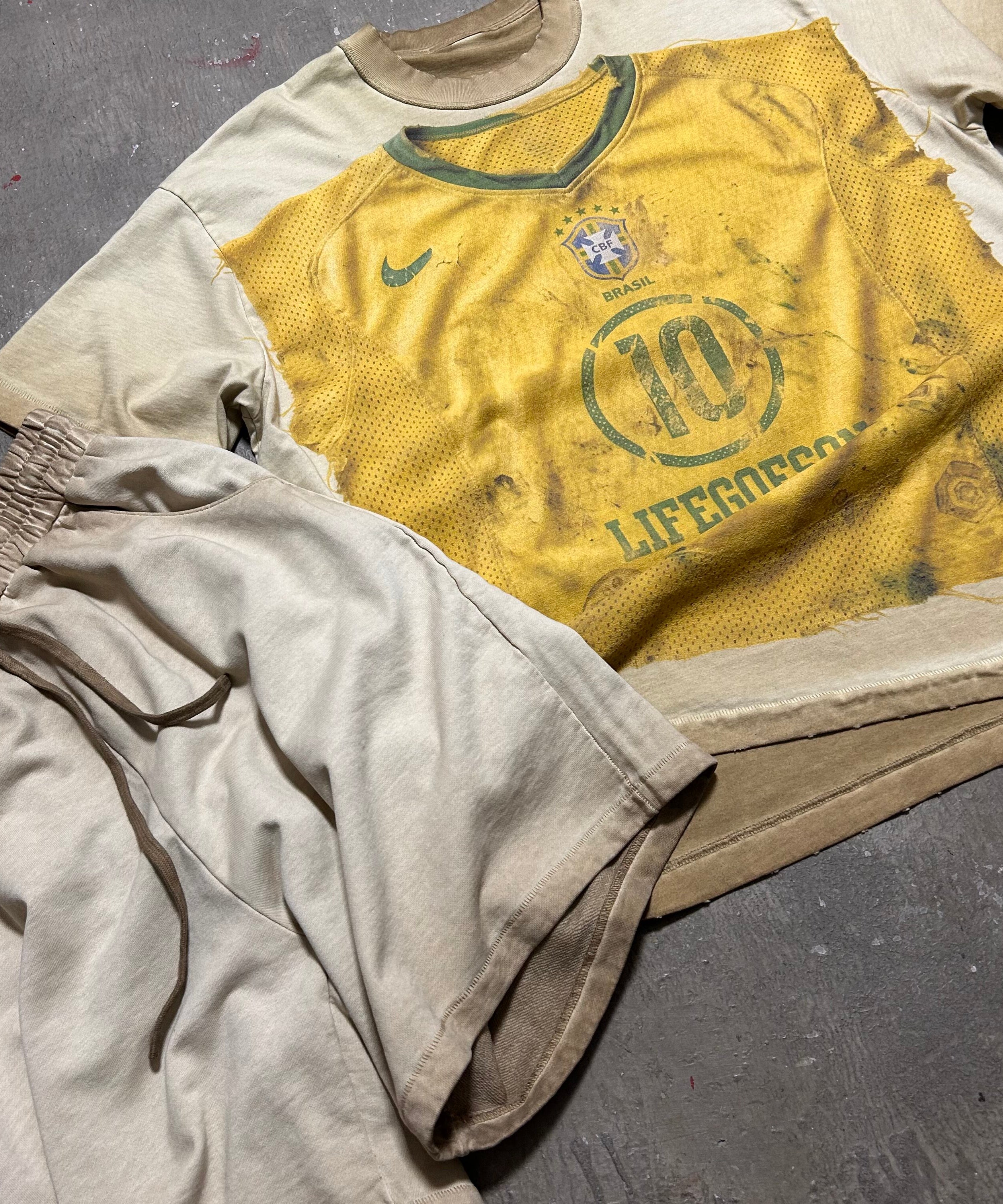 Brazil X Remade FC Distressed Jersey Tee