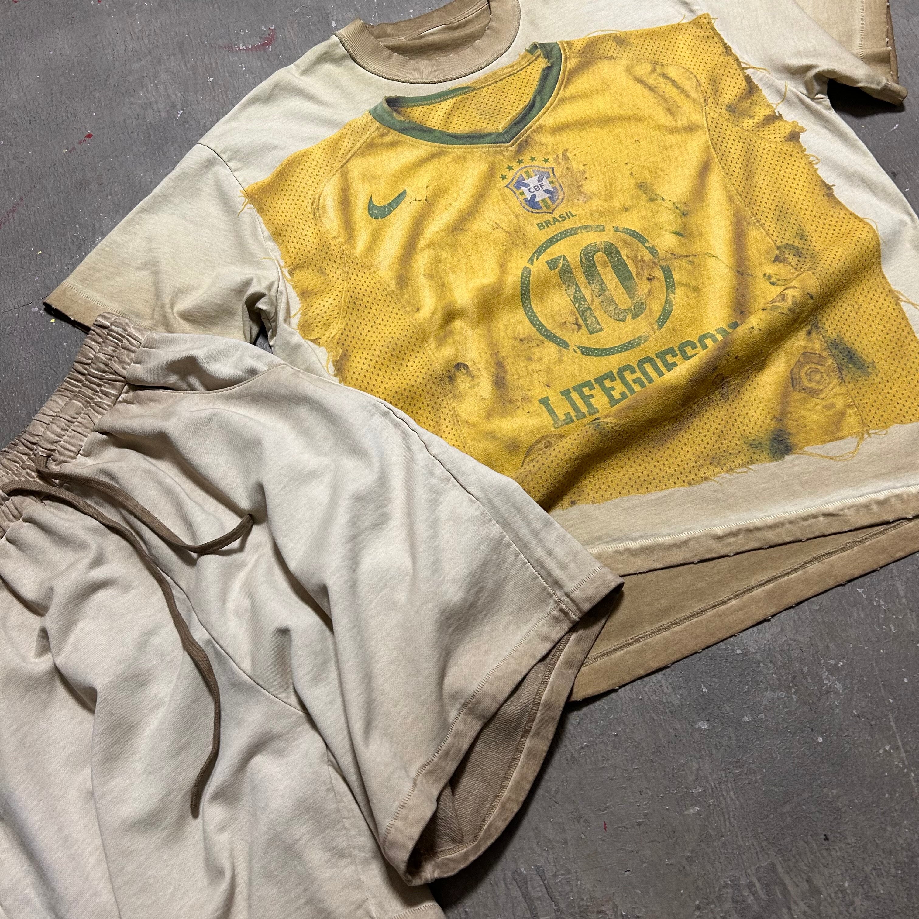 Brazil X Remade FC Distressed Jersey Tee
