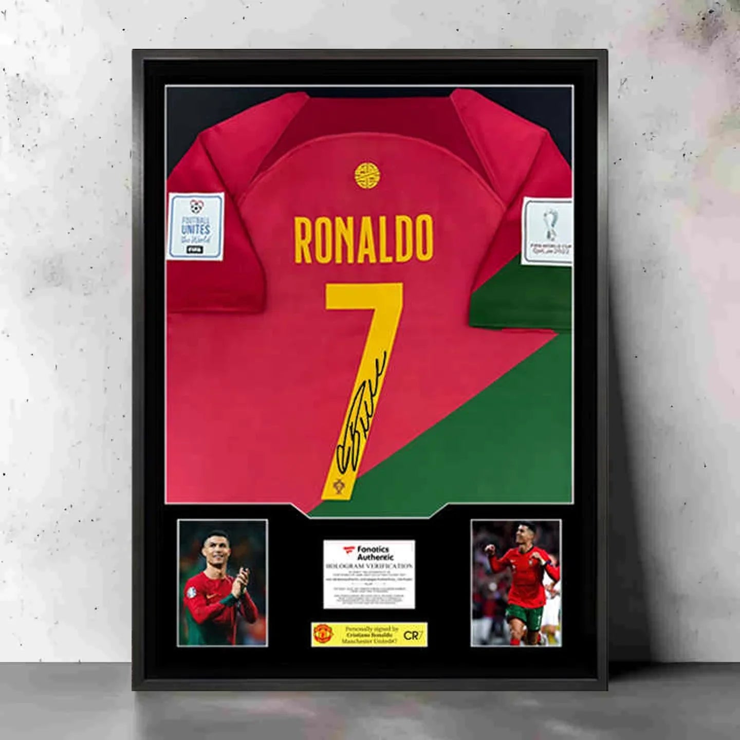 Ronaldo Portugal Gerahmtes Signiertes Trikot