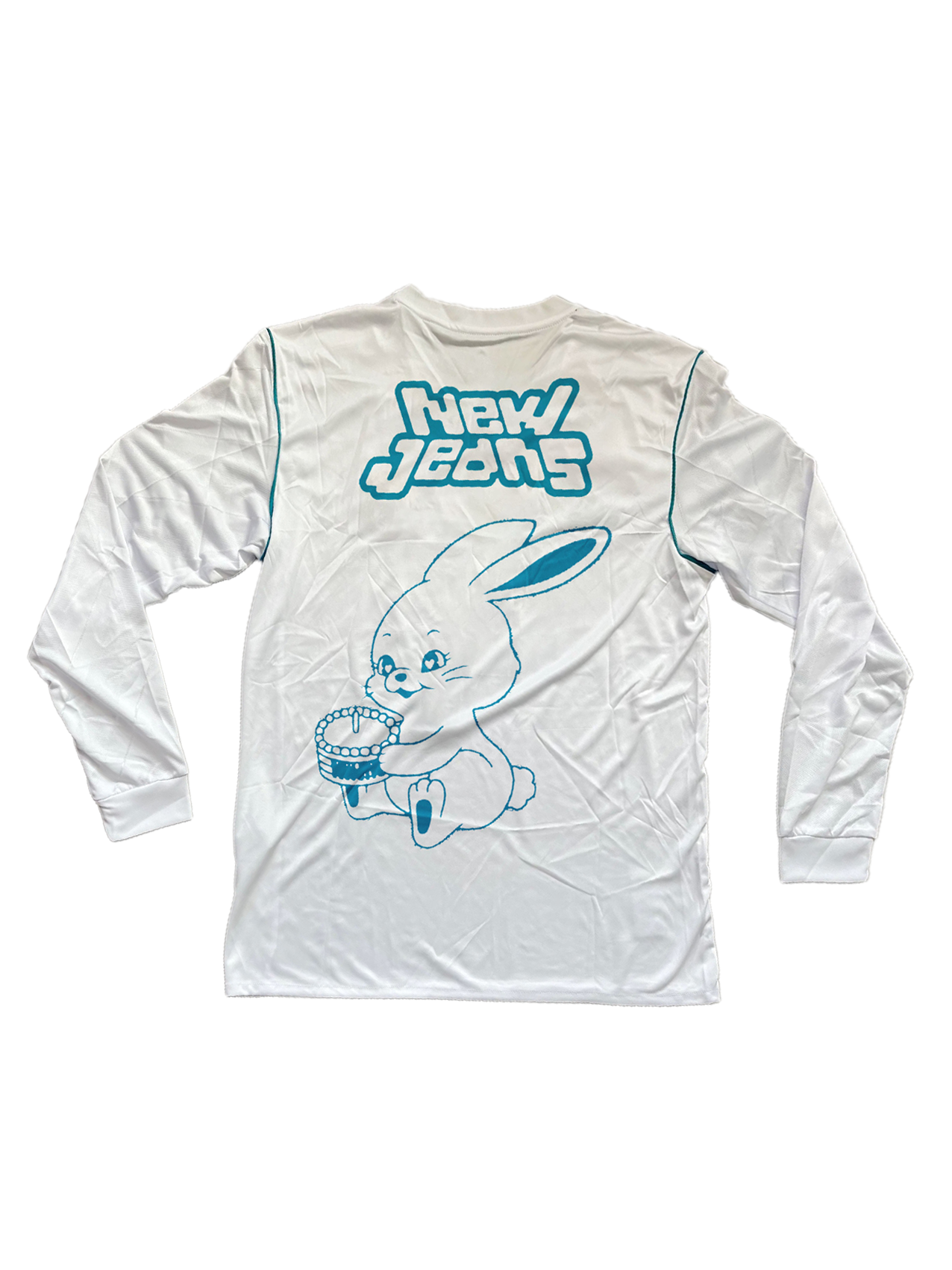 Real Madrid X NewJeans Portrait Remake Jersey (Long Sleeve, White/Blue)