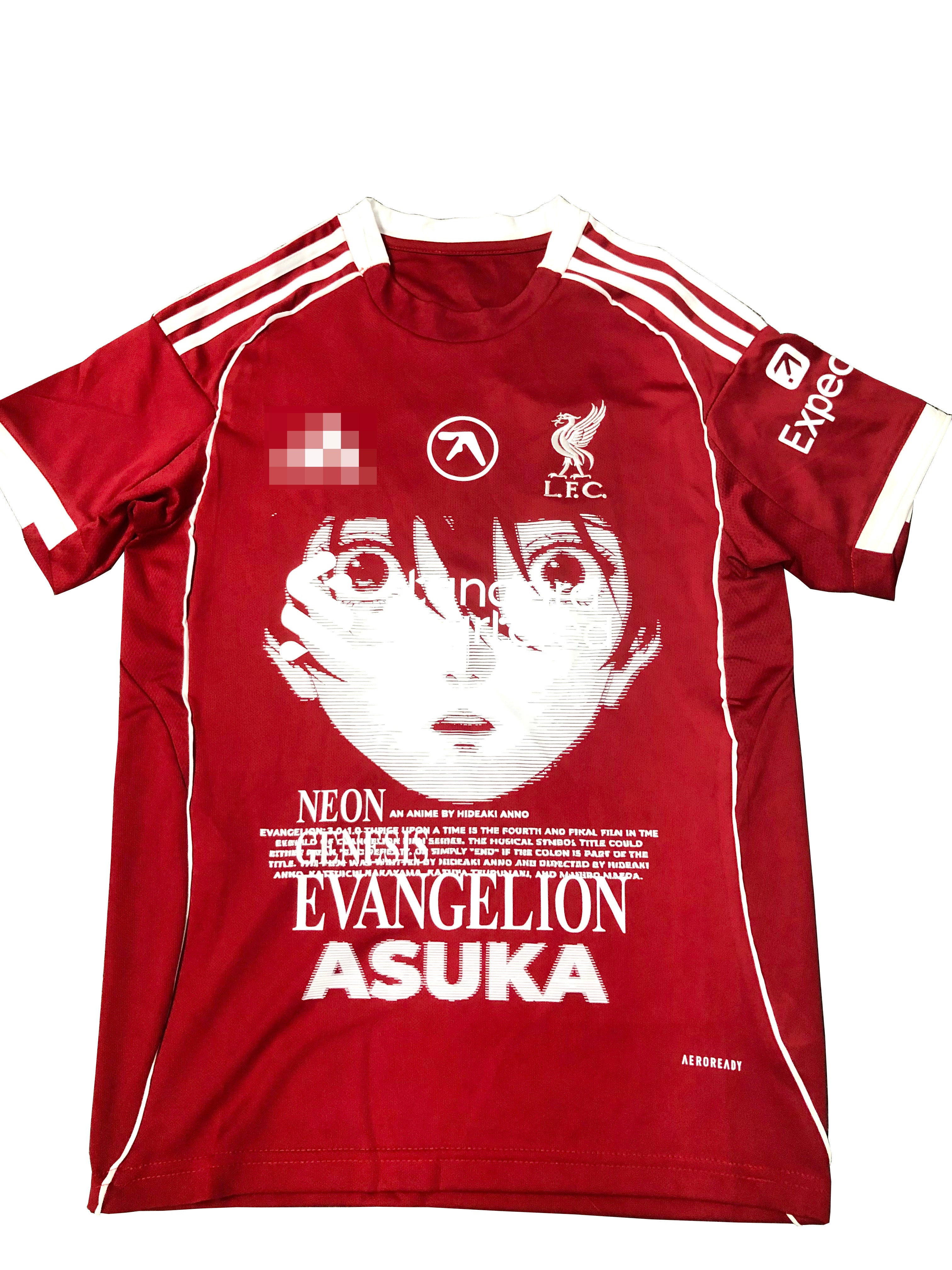 Liverpool 24/25 Home Jersey X Evangelion Asuka Remake (Short Sleeve)