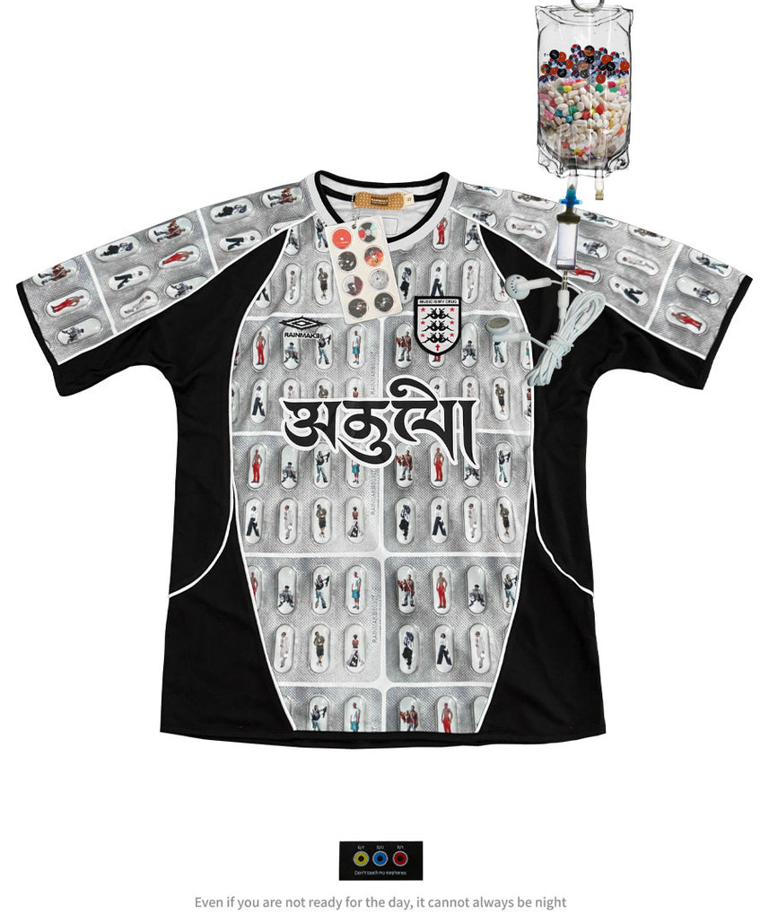 Kanye X Drake Pill Print Vintage Remake Jersey (Sound Medicine Series)