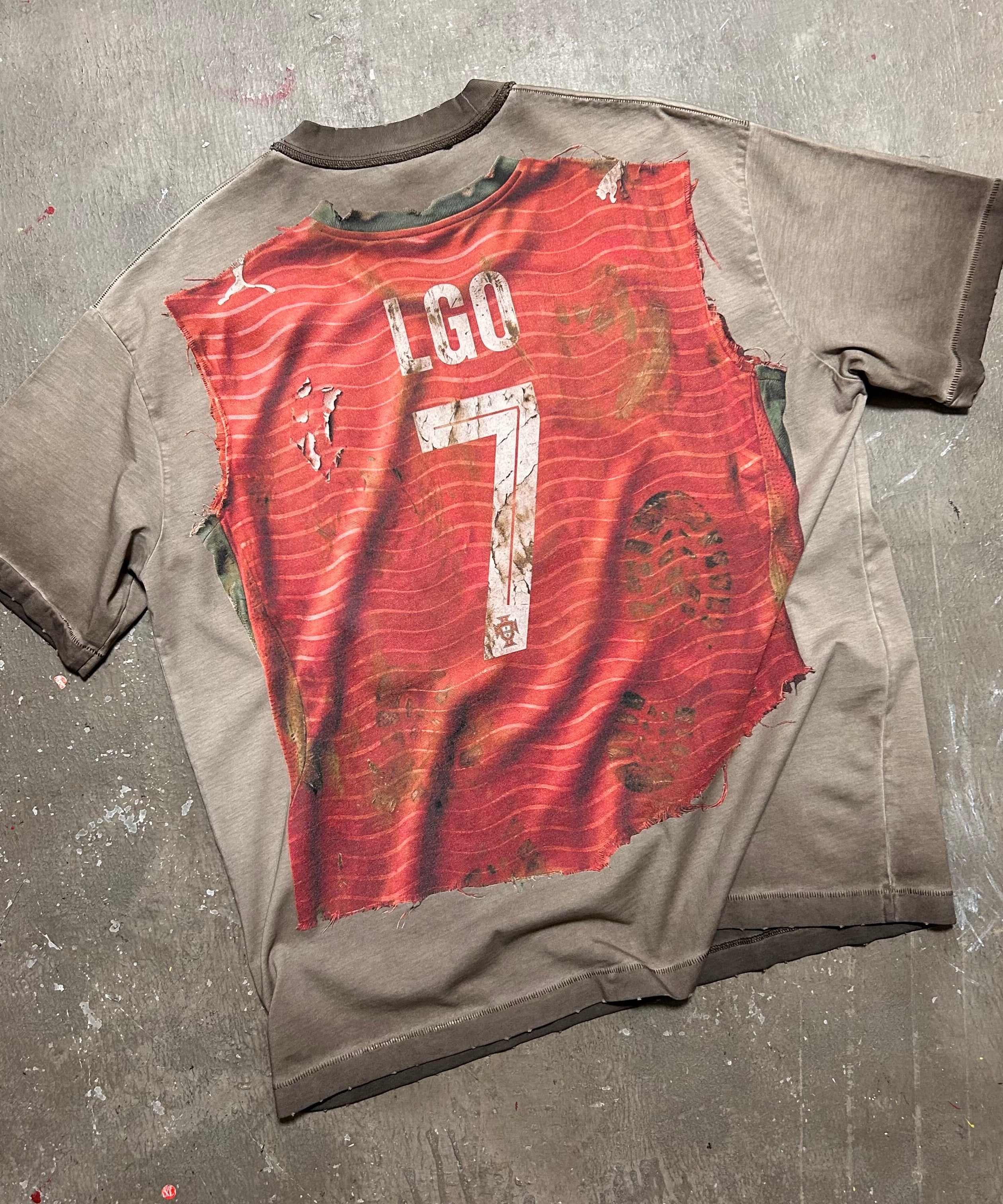 Portugal X Remade FC Distressed Jersey Tee