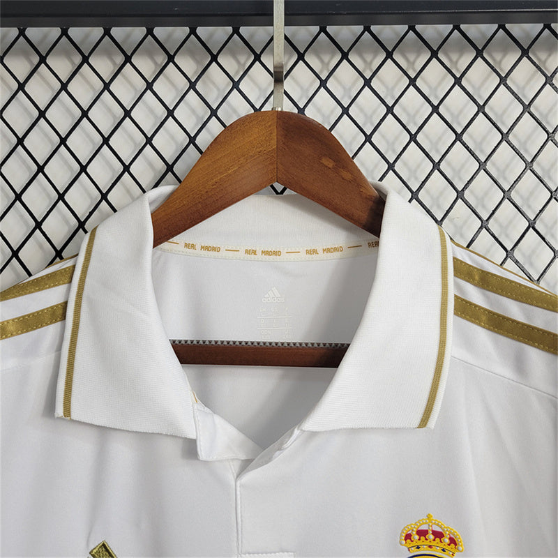 Real Madrid 2011-12 Home Retro Long Sleeve