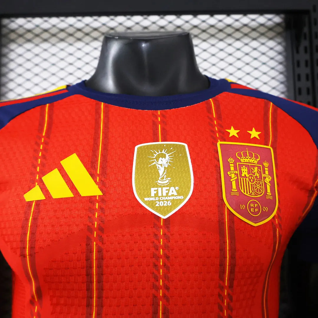 2026 Player Version 2 Stars Spain National Team Home Football Shirt 1:1 Thai Quality