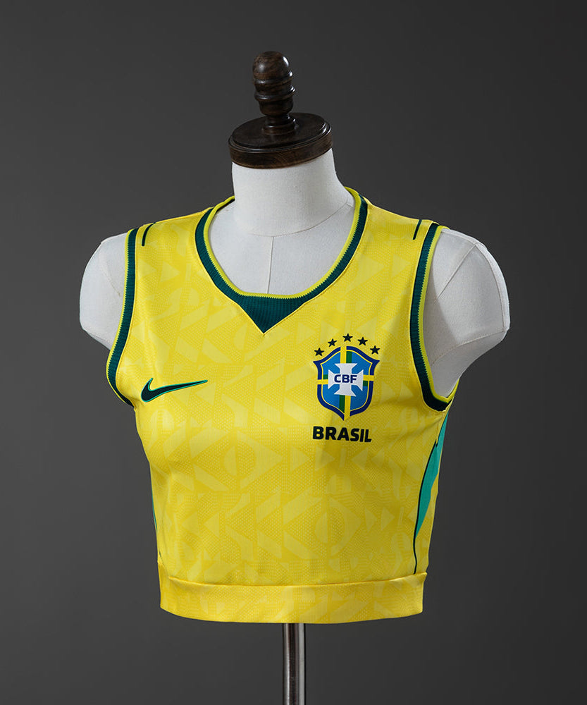 Brazil WC 26 Home Women's Crop Sleeveless Jersey