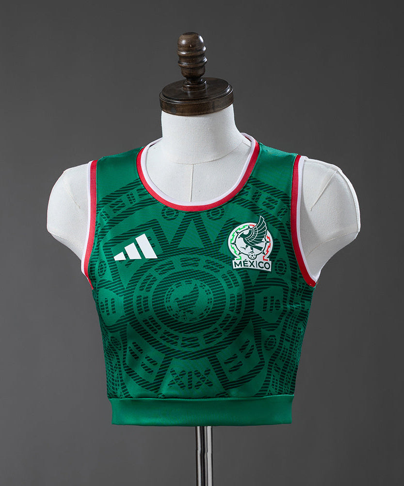 Mexico WC 26 Home Women's Sleeveless Crop Jersey