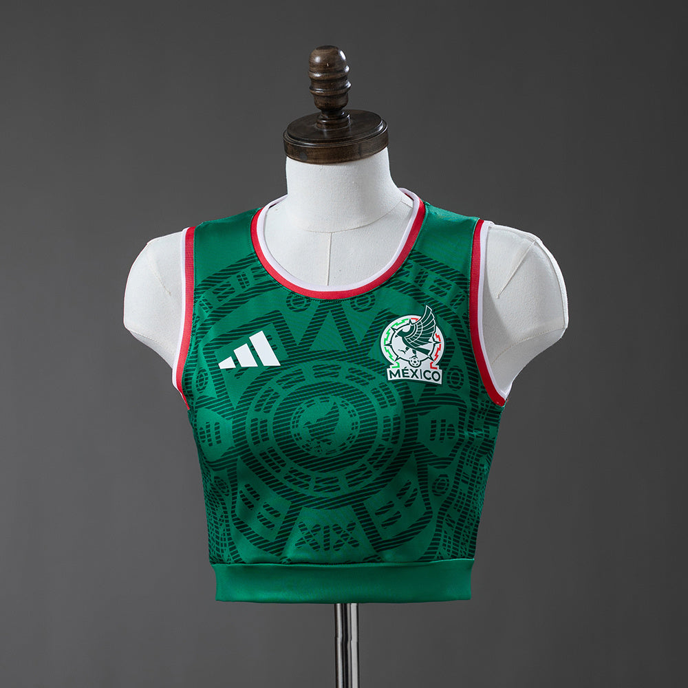 Mexico WC 26 Home Women's Sleeveless Crop Jersey